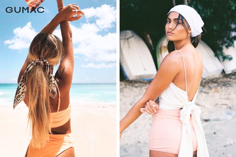 Mẫu tóc cột dễ làm cho nữ đi chơi biển