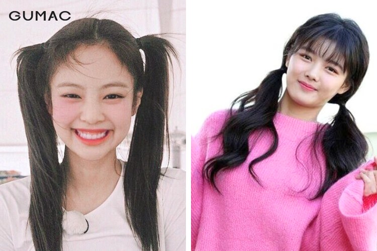 Cột hai bên tóc để đi biển mùa hè