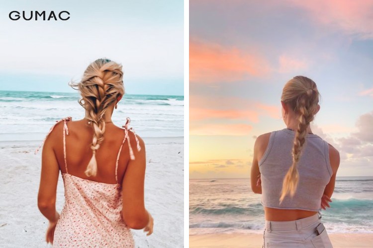 Tóc tết đi biển 1 bên cho nữ