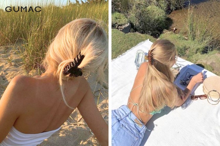 Kẹp tóc kiểu đi biển trendy hiện nay