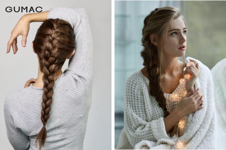 Tóc tết đuôi cá nữ mặt tròn đi dự đám