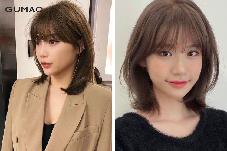  Phong cách đi tiệc với tóc ngang vai và mái thưa