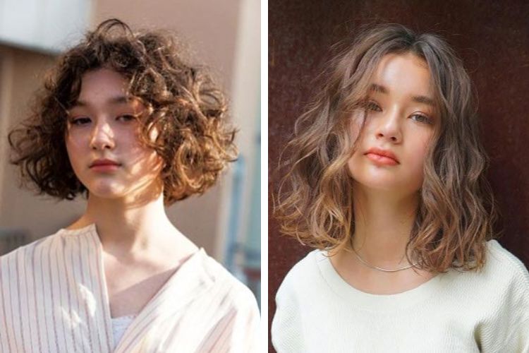 Kiểu tóc xù ngắn ngang vai 