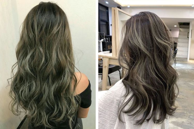 Nâu rêu highlight Nâu rêu highlight
