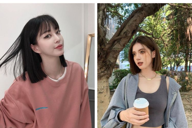 Kiểu tóc thẳng ngắn tự nhiên Kiểu tóc thẳng ngắn tự nhiên