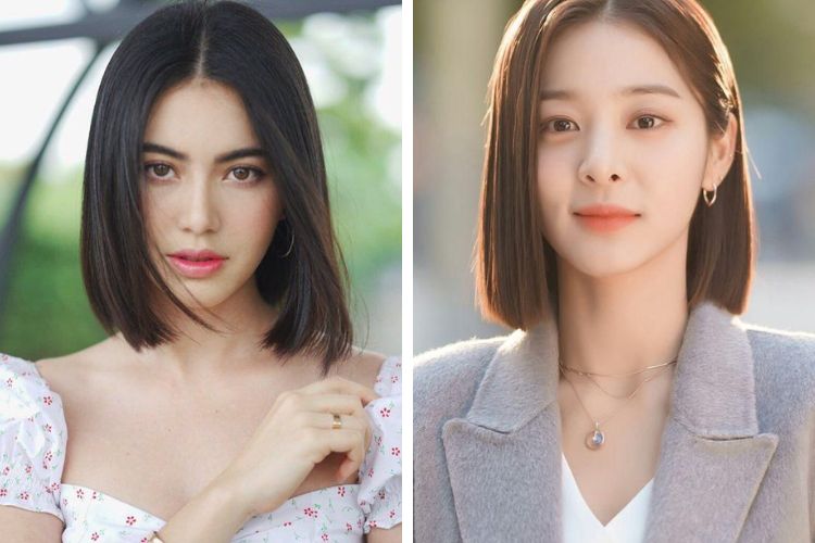 Mẫu tóc thẳng dài chẻ ngôi giữa Mẫu tóc thẳng dài chẻ ngôi giữa