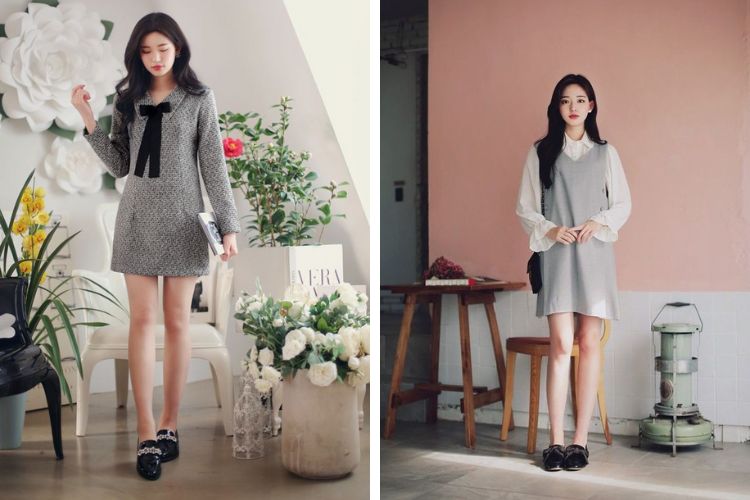 cách phối đầm suông với giày