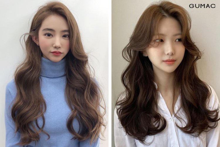 mau toc dai uon xoan lon to ket hop mai bay cho nang mat dai tran cao sieu xinh dep