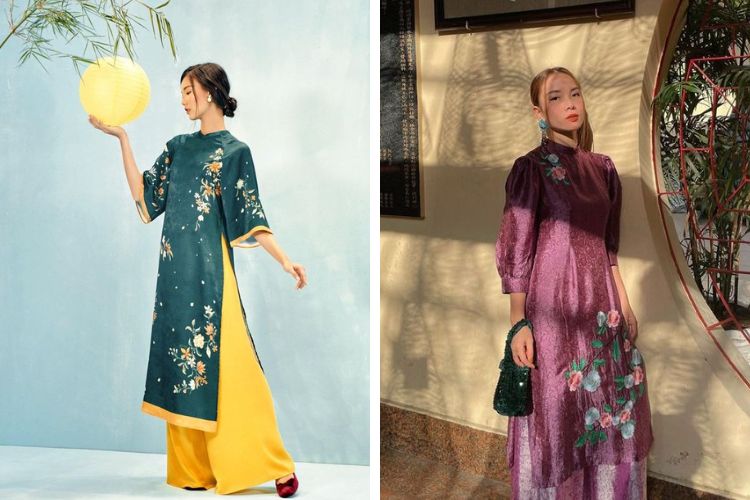 Áo dài nghệ thuật sinh động Áo dài nghệ thuật sinh động