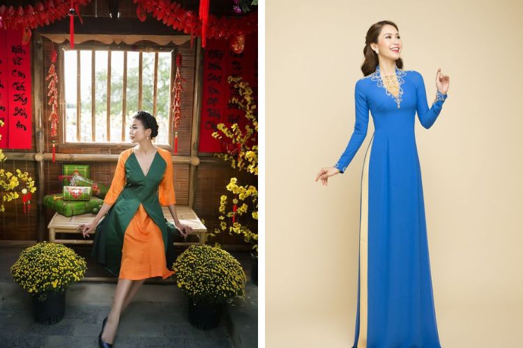 mẫu áo dài trơn đẹp