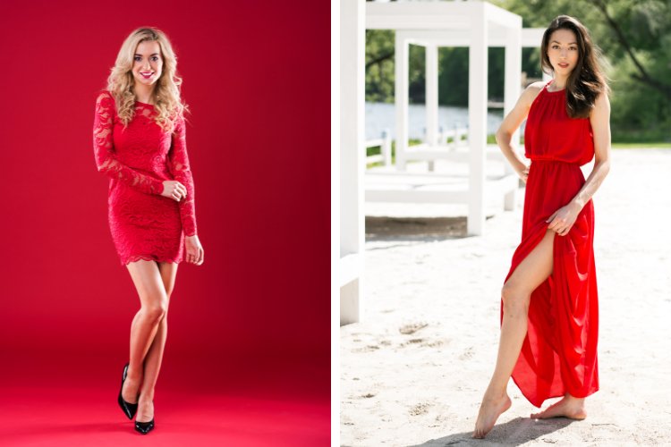 Mẫu đầm đỏ cho người có đường cong