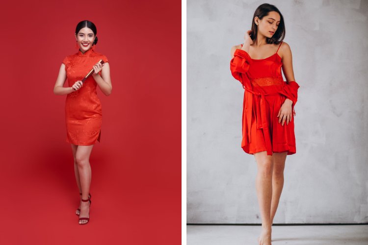 Mẫu đầm đỏ cho người thấp nhỏ