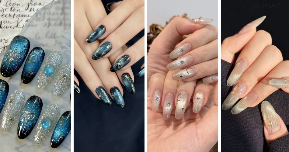 goi y phoi do cung cac mau nail galaxy dep