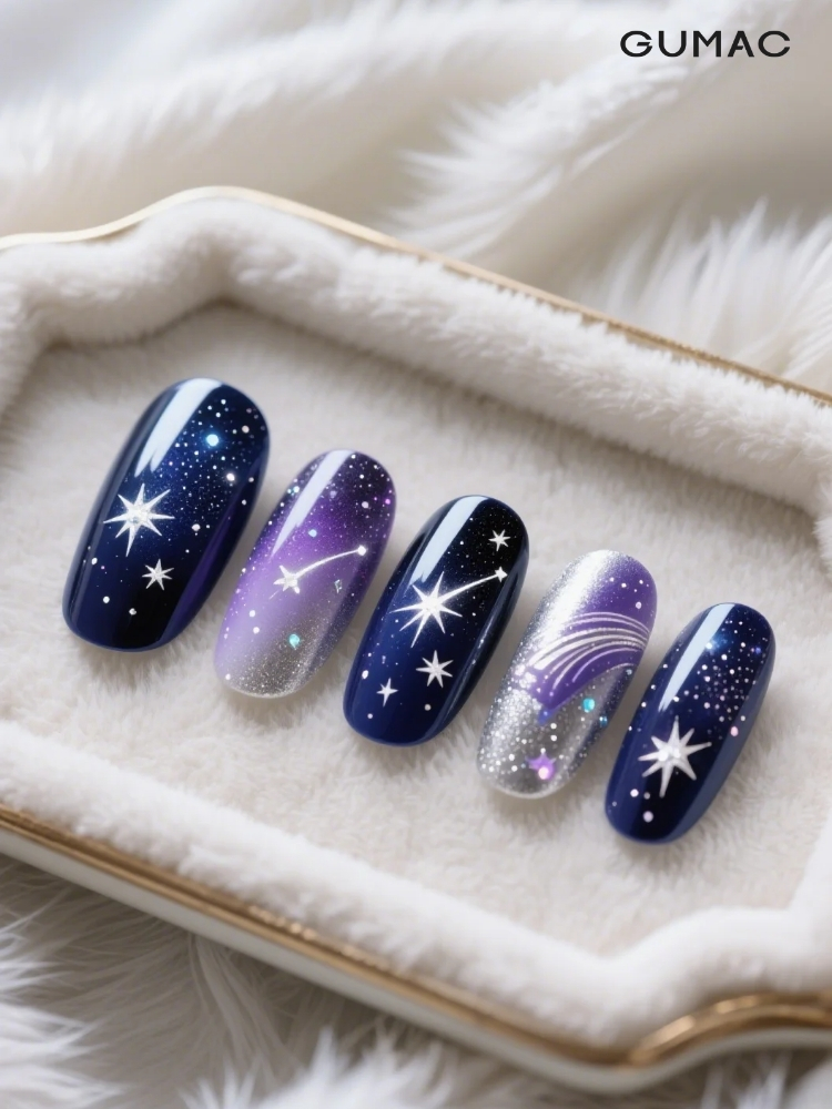 mau nail dai ngan ha trang xanh