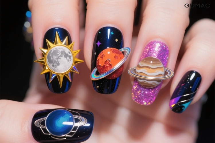 mau nail hoa tiet tau vu tru galaxy