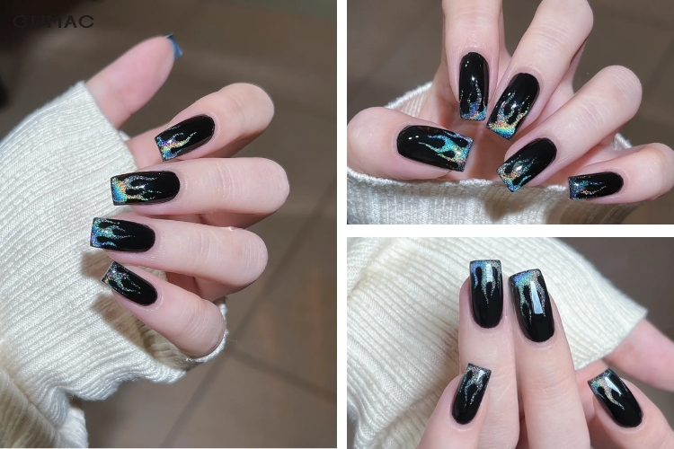 mau mong hoa tiet lua mau xanh den