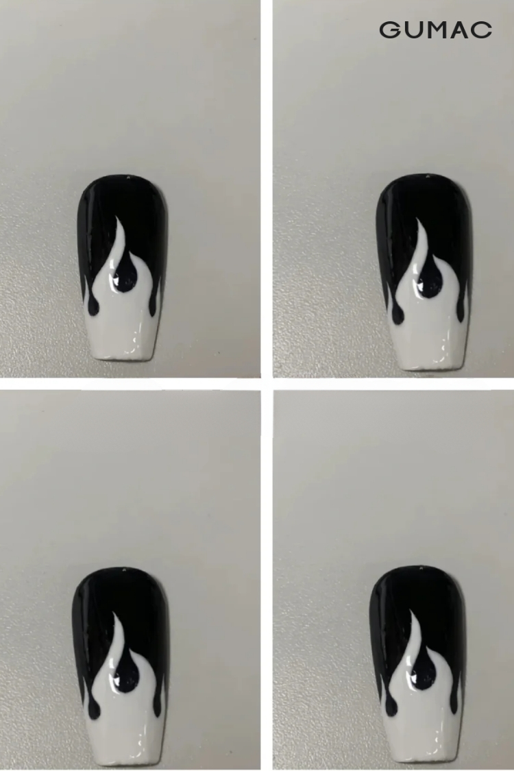 mau nail ngon lua mau den