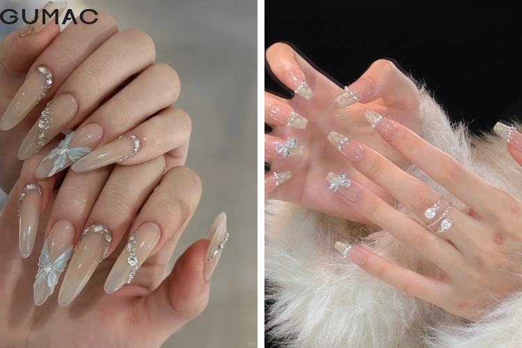 mau no nail dinh da cuc thoi trang