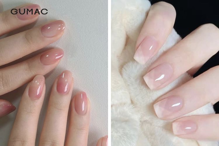 Màu nail gel thạch điệu đà cho nàng bánh bèo