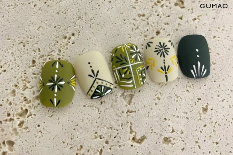 mau mong tay tho cam cho mua he dep