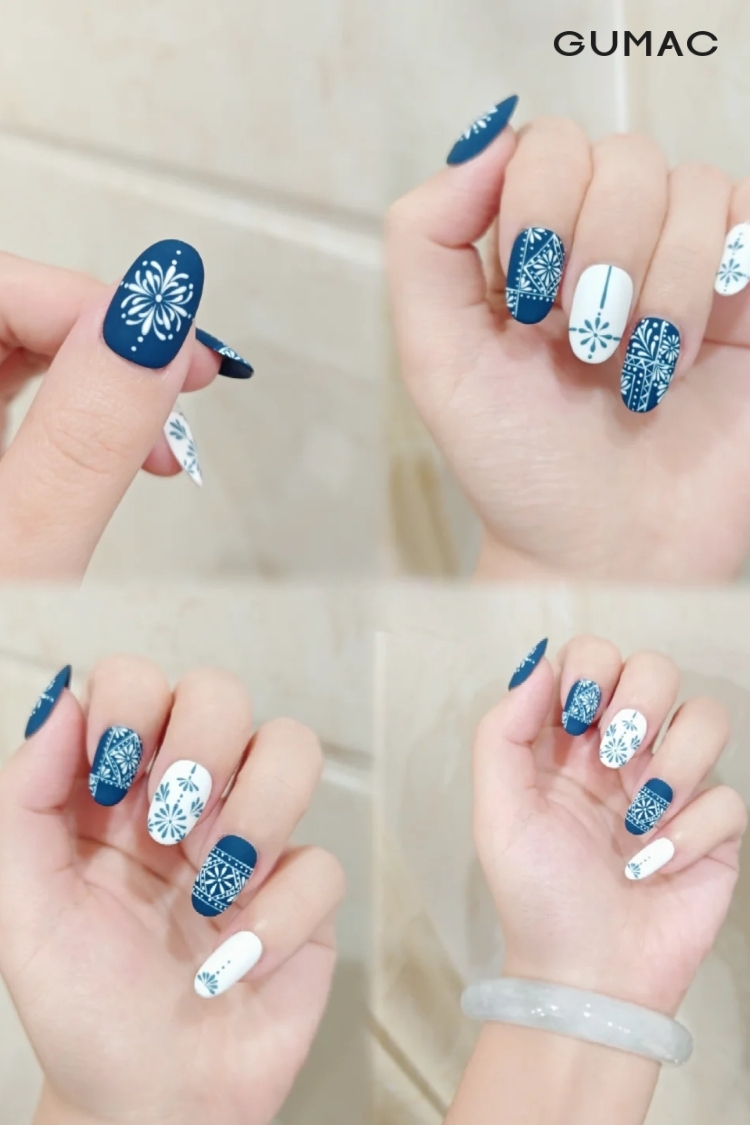 mau nail tho cam phong cach hien dai don gian