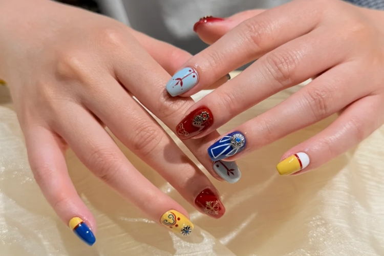 mau nail tho cap dep don gian