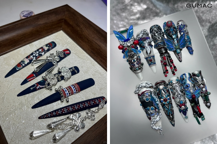 mau ve nail tho cam nail mong nhon