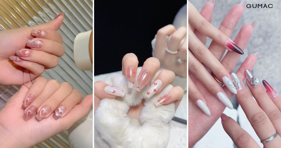 goi y mix do cung cac mau nail trai tim sieu xinh