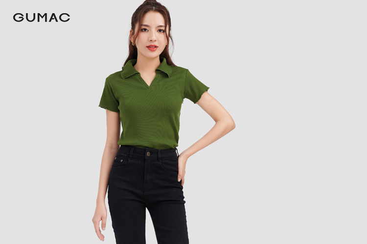 Trang phục màu xanh lá thêm năng động