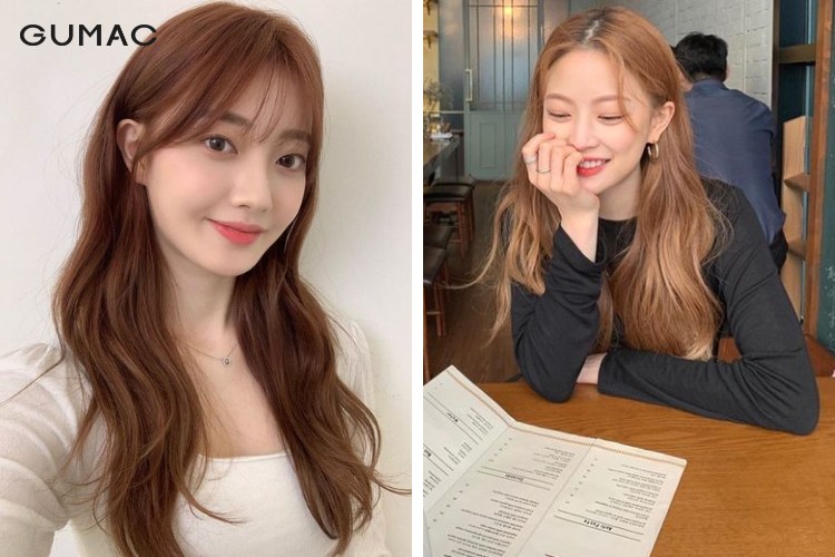 Màu tóc nữ nâu socola pha đồng