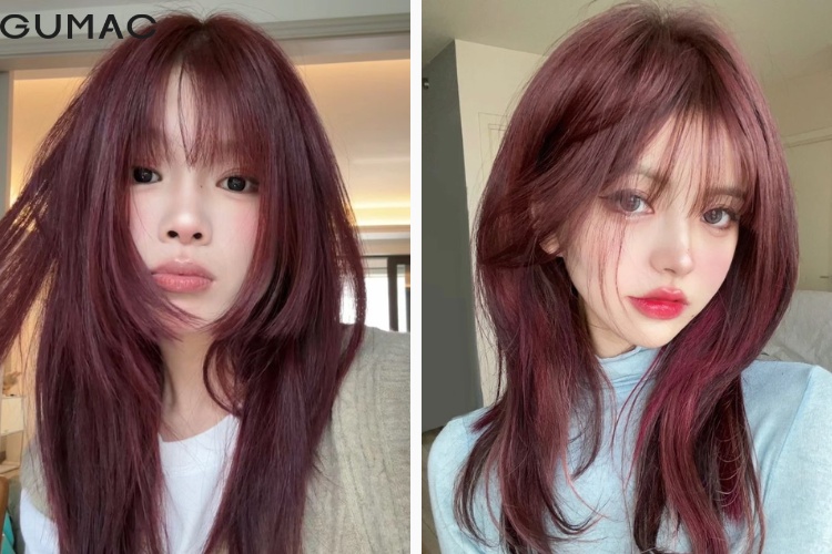 Nhuom toc mau do tim khong can tay truoc