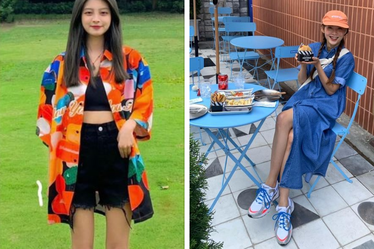 phối màu cam cùng xanh coban