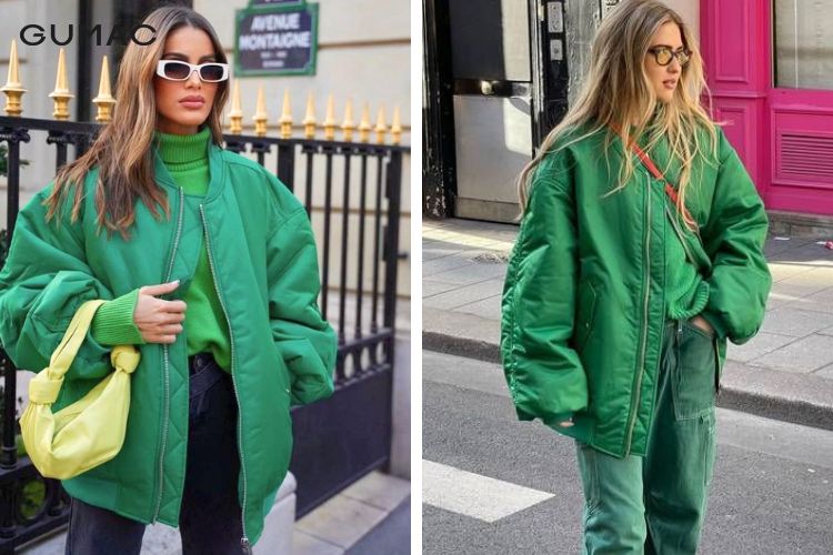 Áo khoác nữ màu cốm xinh