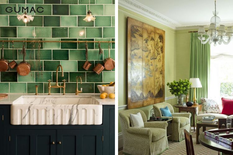 Sử dụng màu xanh cốm để không gian nhà cửa thêm độc đáo