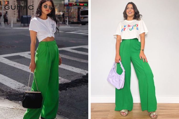 Gam màu tương ứng đồng đều sẽ phù hợp với màu xanh cốm