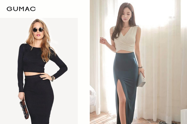 phoi chan vay dang om voi ao croptop thanh lich