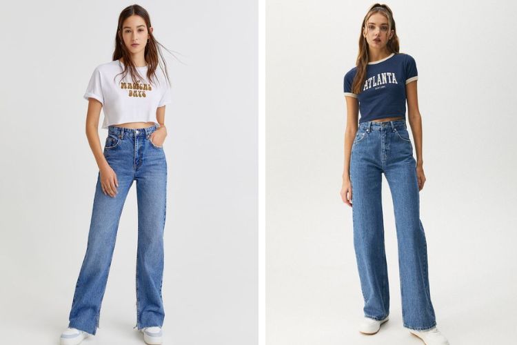 mix đồ đi đám cưới với quần jean cùng áo croptop