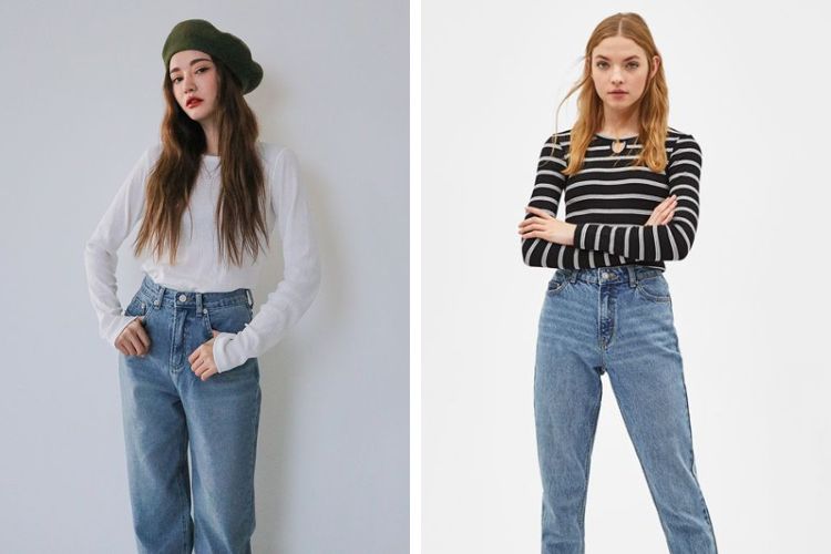 mix đồ đi đám cưới với quần jean cùng áo dài tay