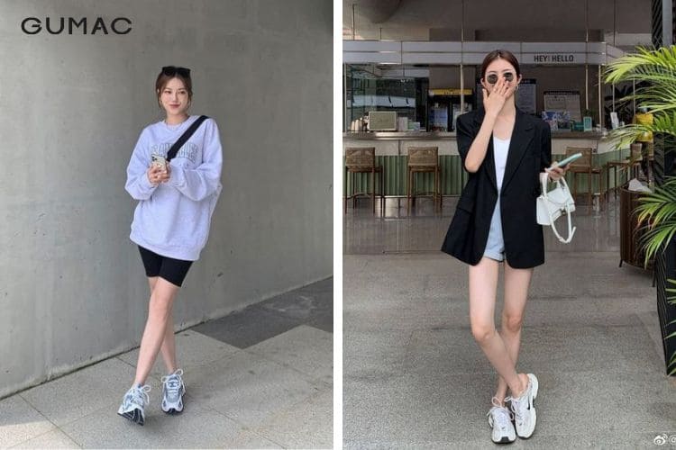 Mix đồ với giày sneaker nữ cực năng động và sành điệu