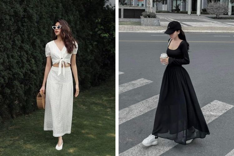 Diện đồ màu trắng hoặc đen vào ngày mùng 2 tết