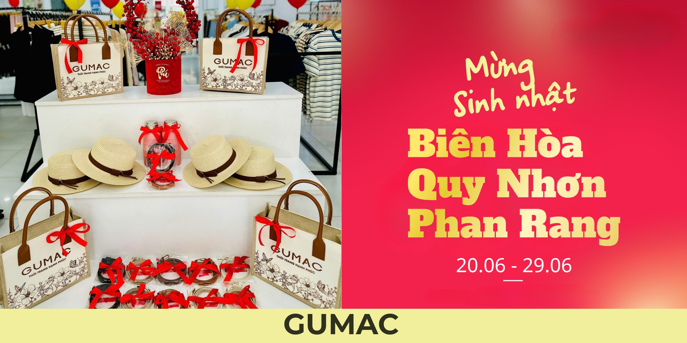 len lich den ngay buoi tiec mung sinh nhat 3 cua hang lon cua GUMAC