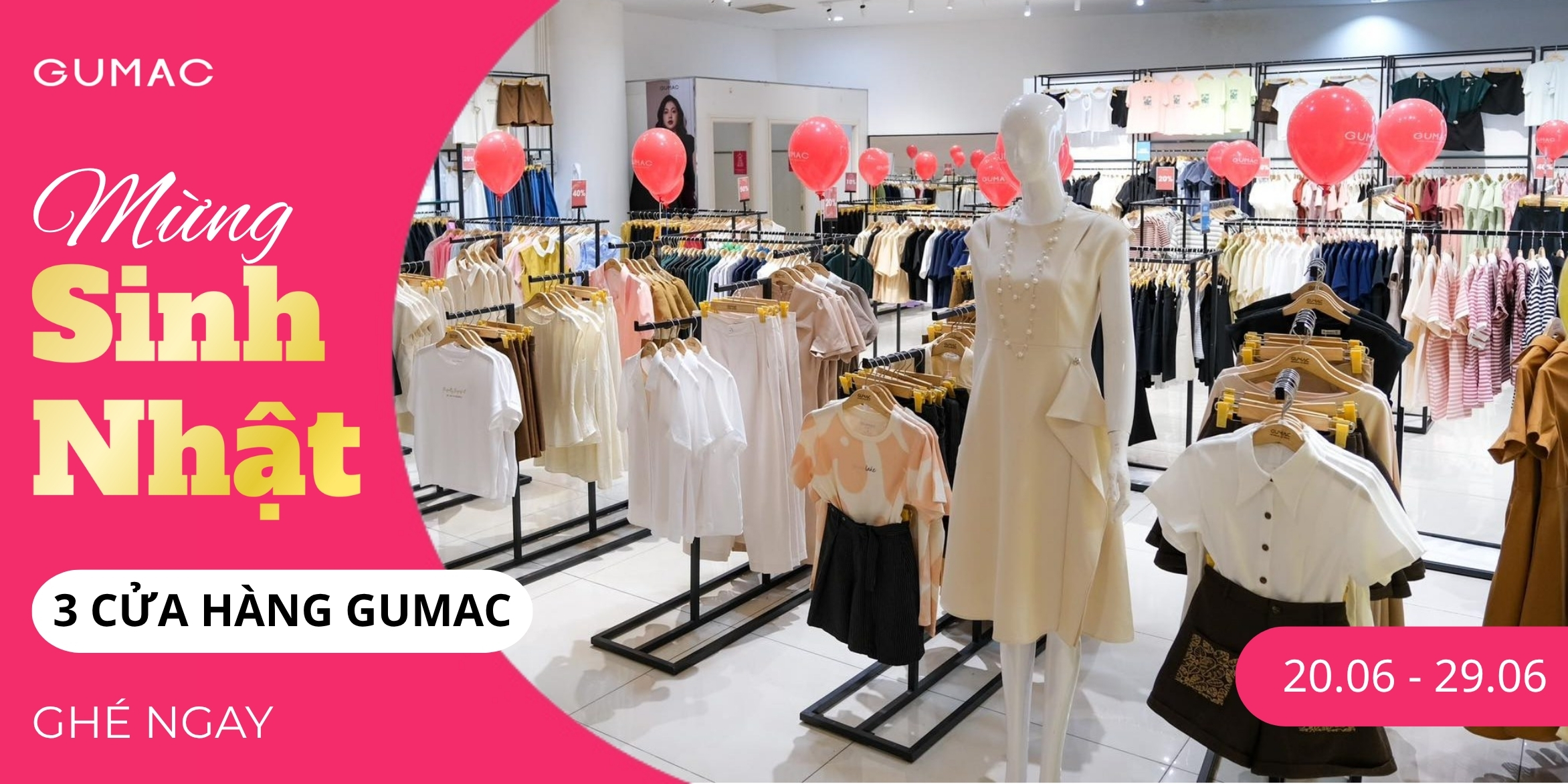 tung bung mung sinh nhat 3 cua hang lon tai GUMAC