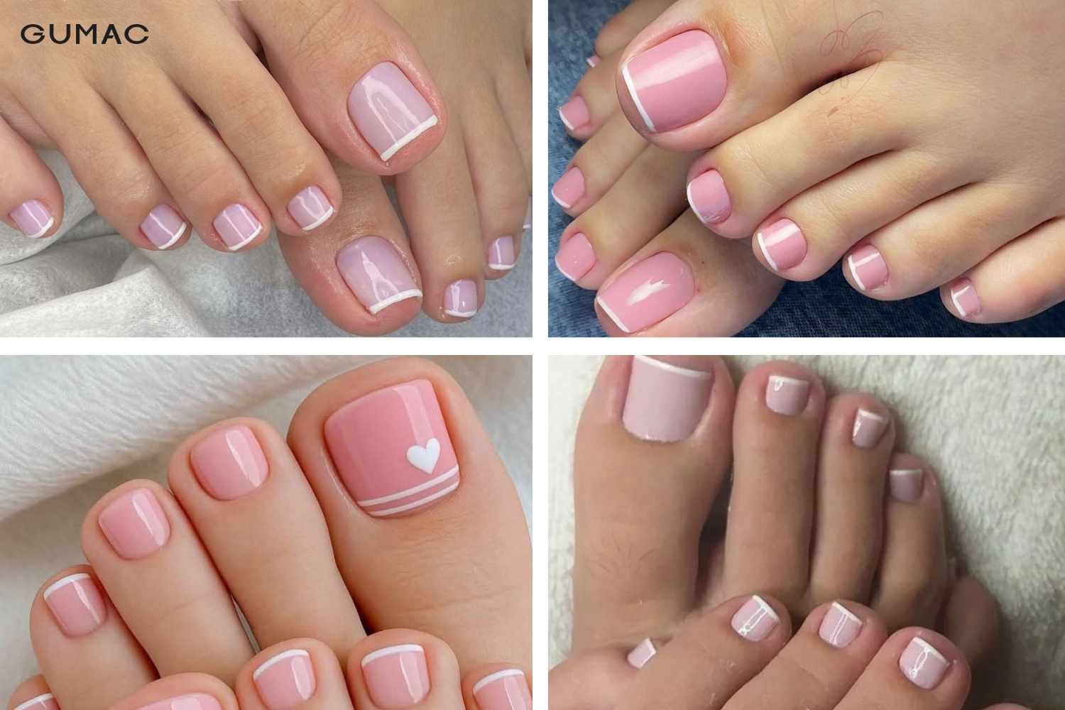 mau lam nail chan trang hong