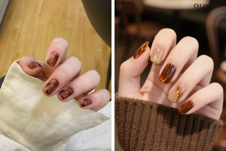 mau nail ho phach mau nau