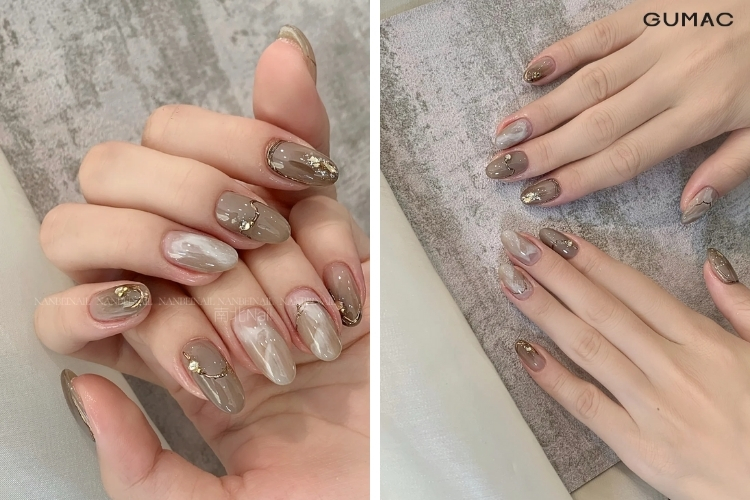 mau nail mau nau phoi xam