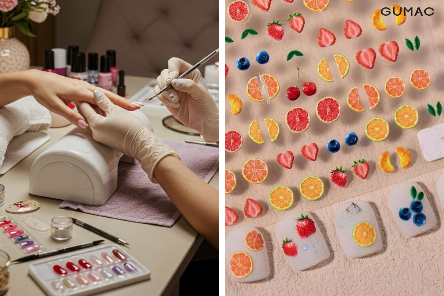 them chi tiet nho cho mau nail trai cay