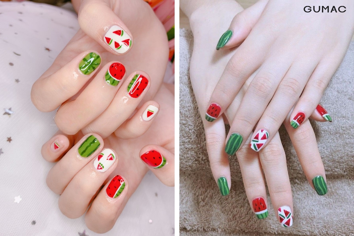 mau nail dua hau tuoi mat