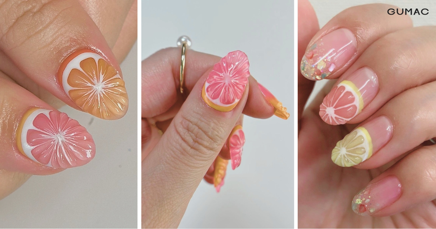 mau nail mui buoi dep ca tinh