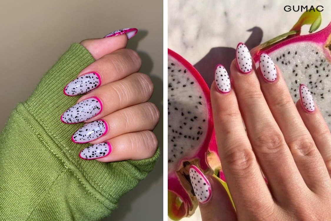 mau nail thanh long dep