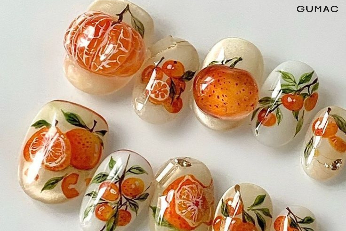 mau ve nail trai quyt dep